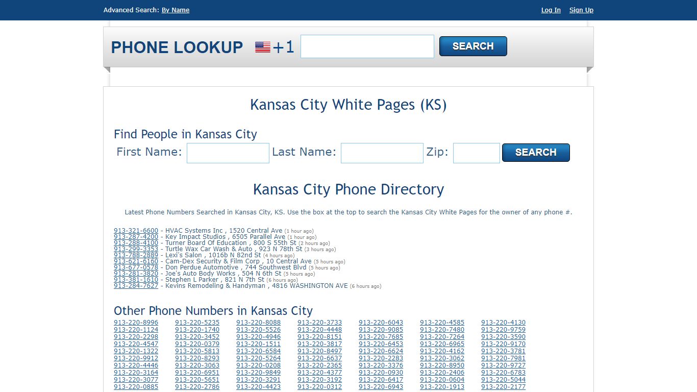 Kansas City White Pages - Kansas City Phone Directory Lookup