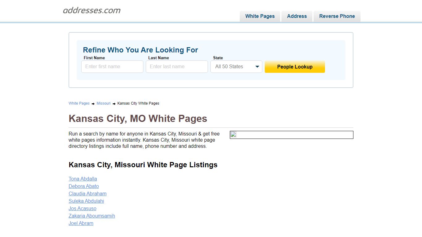 White Pages - Find People In | Addresses